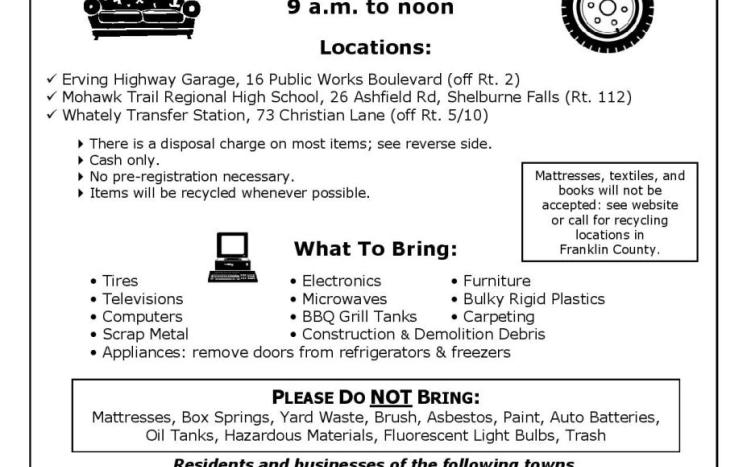Flyer with the information provided below
